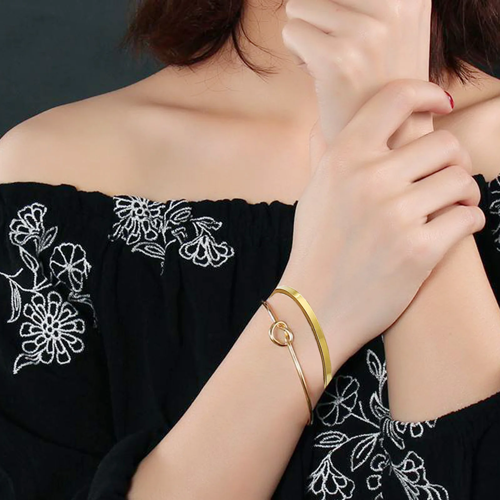 1/3PCS Exquisite Women's Bracelet, Customizable Engraving Available Beautiful Exquisite Stackable Jewelry For Personalized Outfi