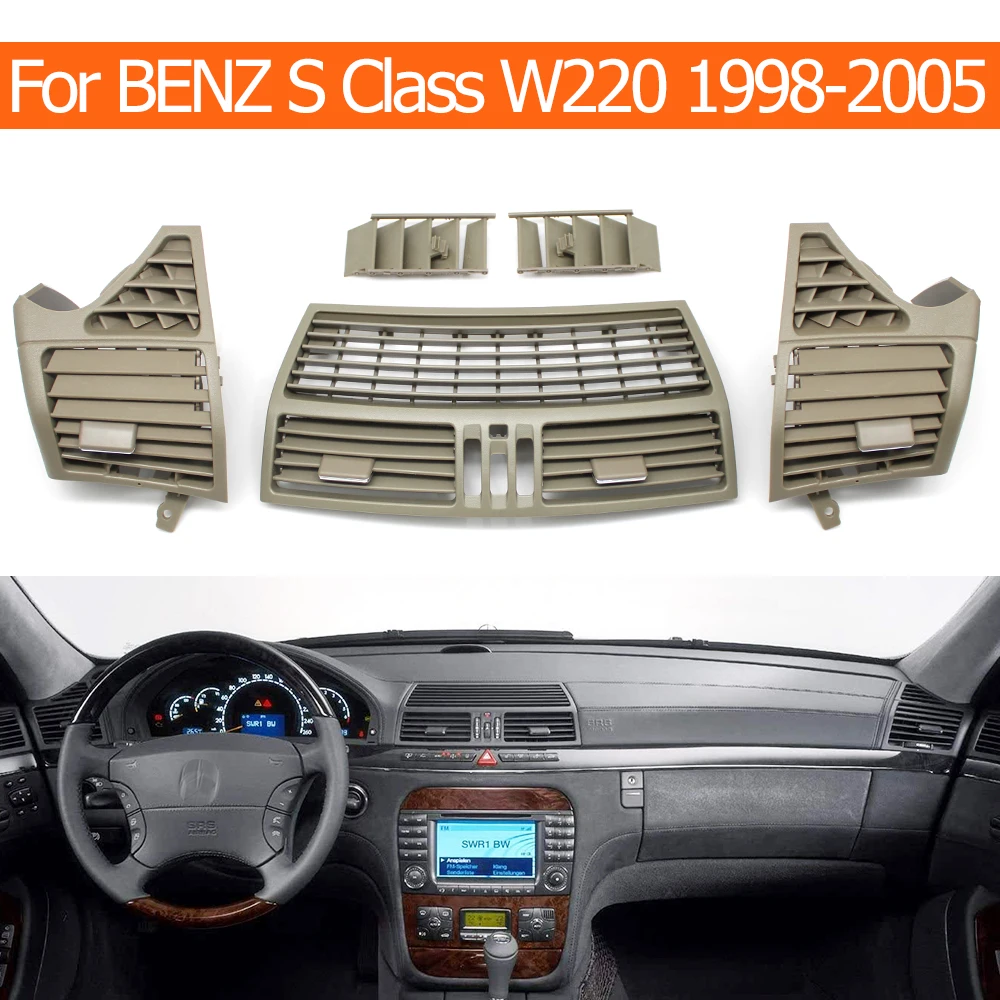 Car Front Left Right Middle AC Vent Grille Outlet Panel Cover Replacement For Mercedes BENZ S Class W220 S300 S350 1998-2005