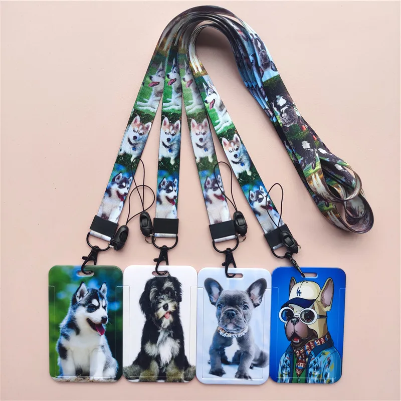 Schönes Lanyard mit Hundemuster, Ausweis, Kartenhalter, Büroangestellter, Karteninhaber, Abdeckung, Kreditkartenetui, Kartenschutz für Kinder, kleines Geschenk – Detail 3