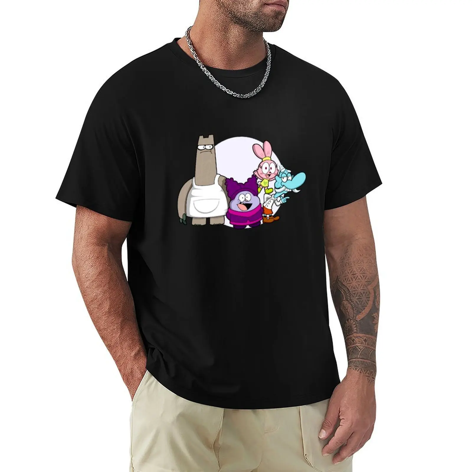 

Chowder cartoon logo T-Shirt Basic Crew Neck Short Sleeve Top