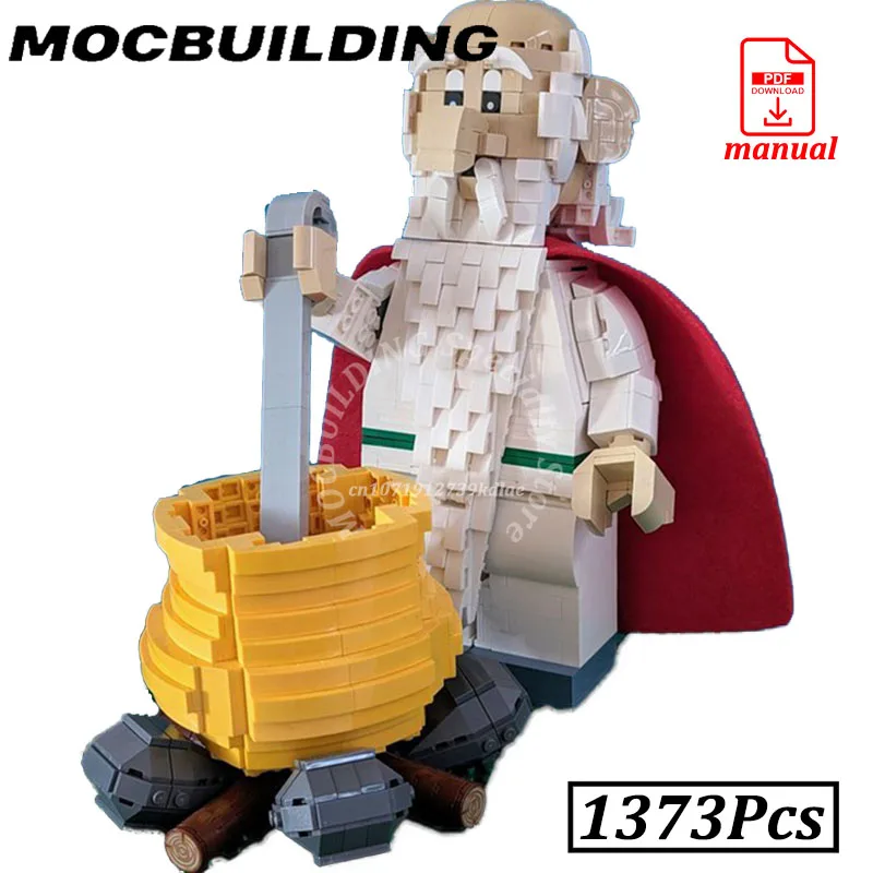 Gaul Getafixed Druid Vikings Display MOC Bausteine DIY Ziegel Modell Geburtstag Geschenke Zusammengebautes Spielzeug