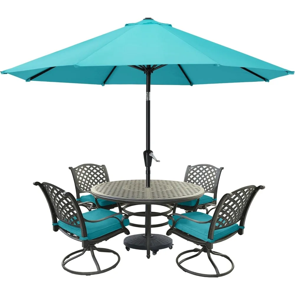 Patio Umbrella for Outdoor Market Table -8 Ribs (9ft,Turquoise)