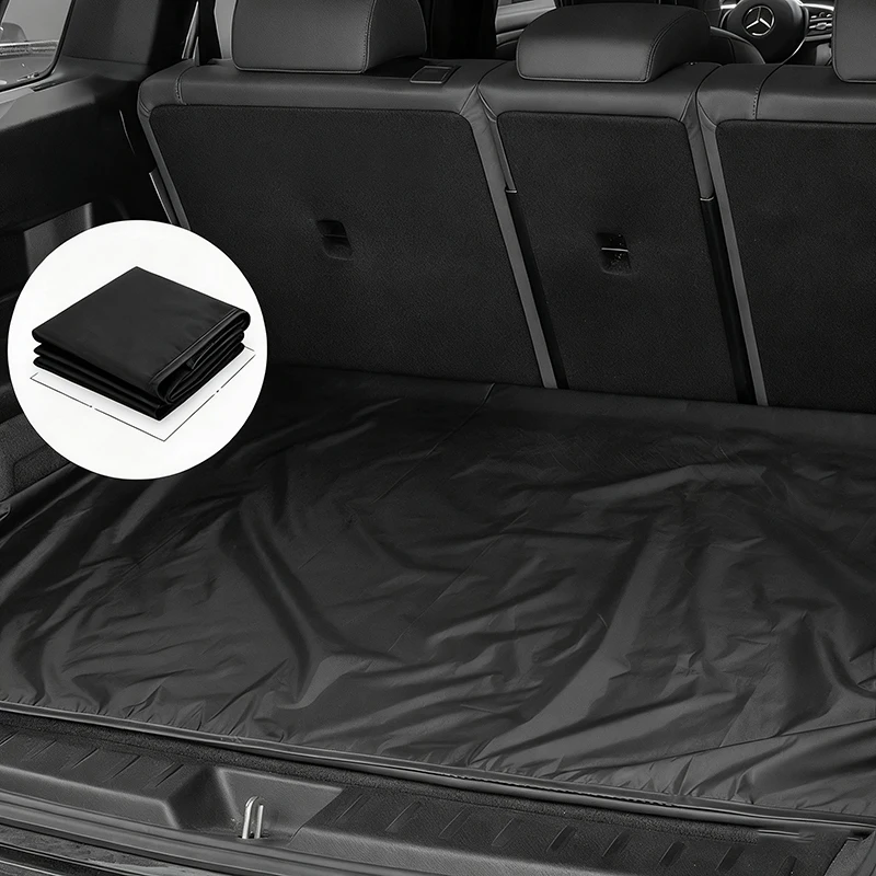 Tapete anti-sujo universal para porta-malas de carro, pano protetor de carga preto com capa de privacidade para uso diário e viagens