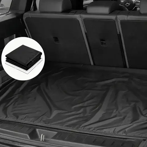 Universal Car Trunk Anti-Dirty Mat Black Cargo Protector Cloth with Privacy Cover for Daily Use & Travel