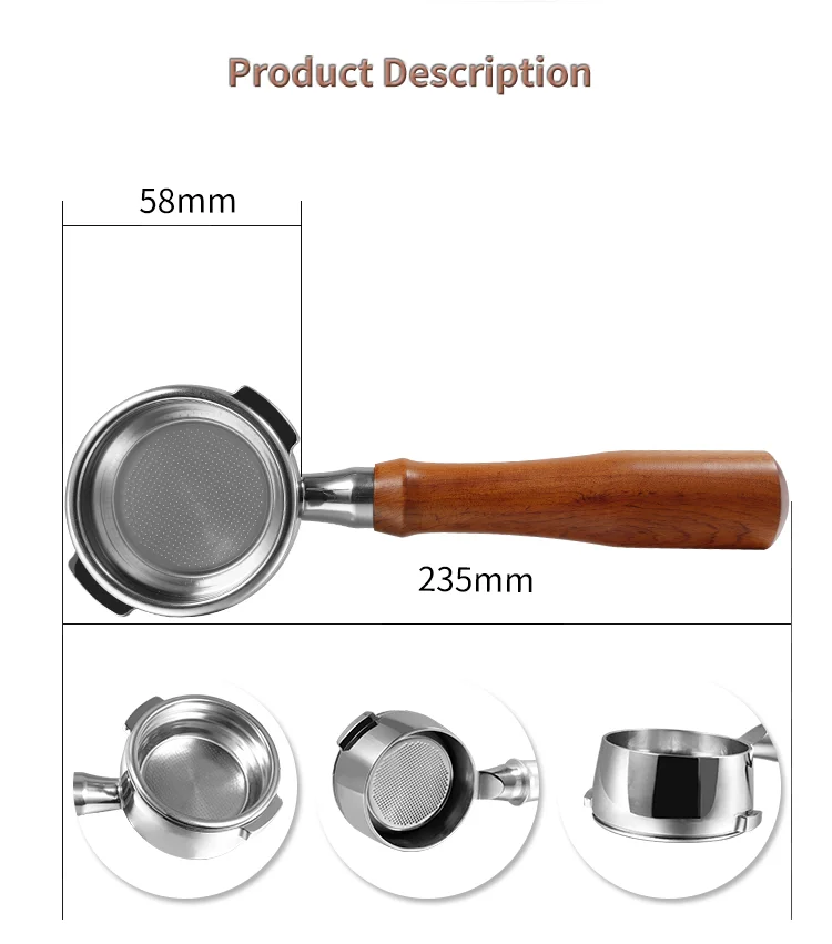 

Coffee & Sets Stainless Steel Espresso Portafilter Classic Bottomless Portafilter