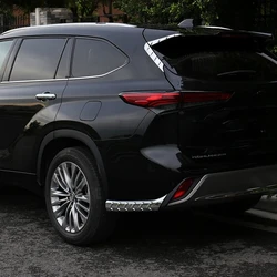 For Toyota Highlander XU70 Kluger 2021 2022 2023 Car Rear Roof Trunk Spoiler Wing Tail Air Deflector Sequins Trim Accessories