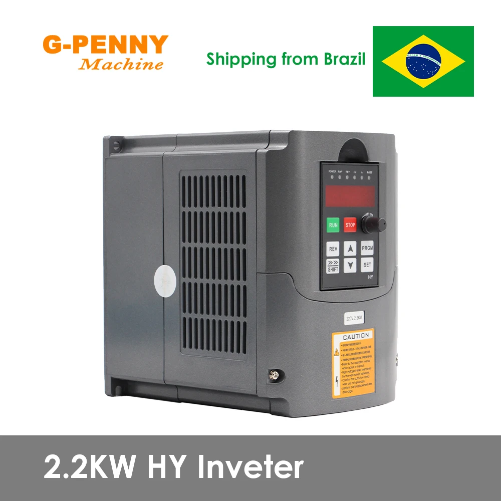 2.2KW HUANYANG 110V/ 220v /380v Inversor CNC Spindle motor speed control Unidade de frequência variável 0-400Hz saída 3P