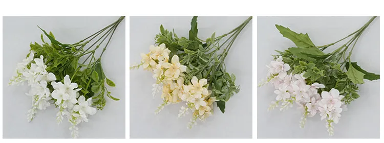 5 Zweige Künstliche Yucca Gloriosa Blumen für Hochzeit, Heim, Festival, Dekorationen, Kranz, Brautstrauß, Farbenfrohe Fotografie-Requisite – Detail 3