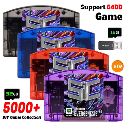 SC64 Open Source Game Card 5000 in 1 N64 Game Cartridge For Nintendo 64 Game Card free TF Card Compatibility Support 64DD Game