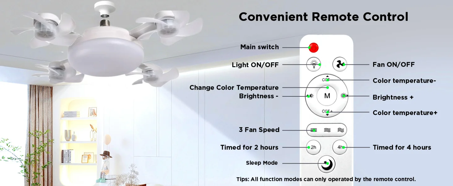 Socket Fan Light