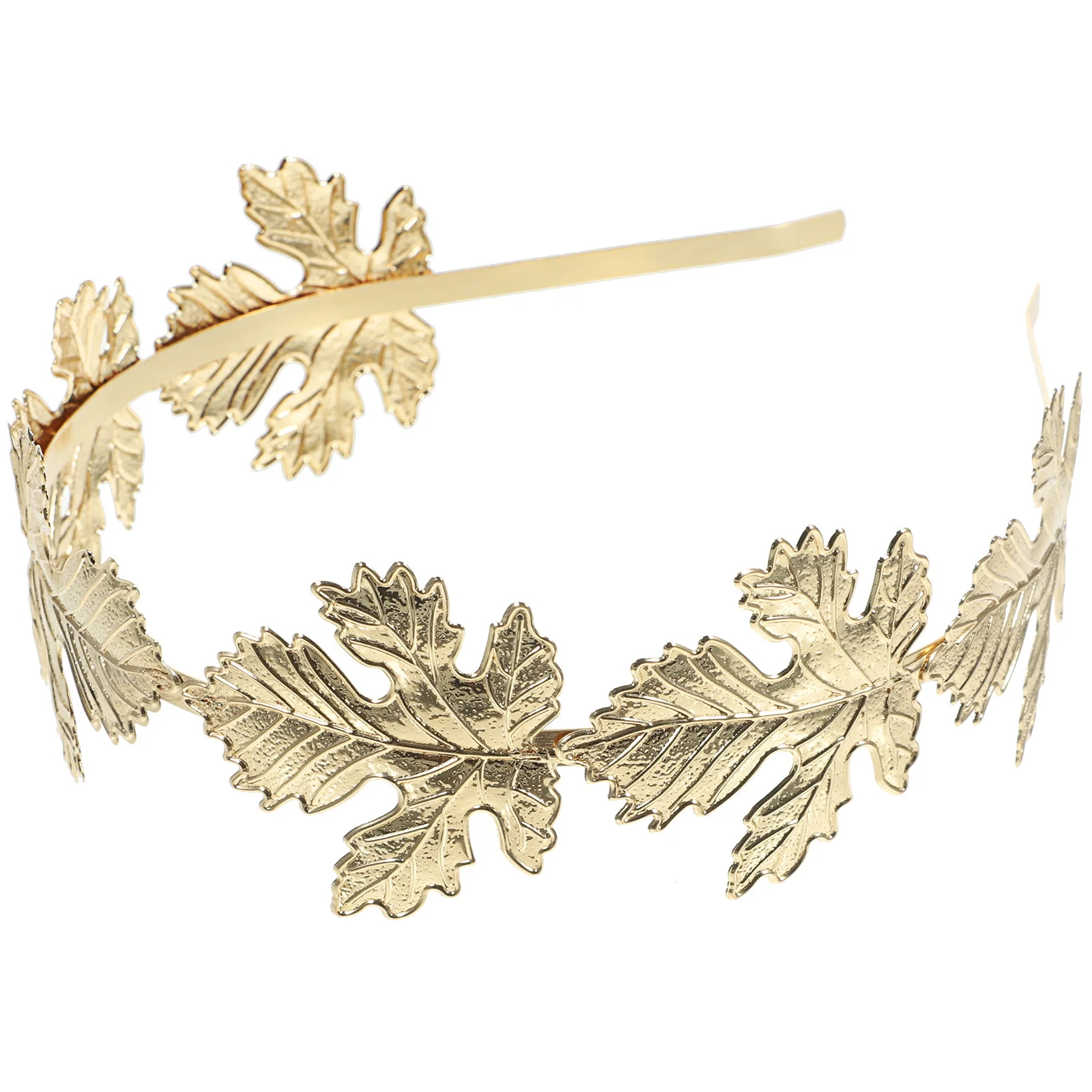 

Gold-plated Maple Leaf Hair Accessories Women Metal Headband Bridal Wedding Party Crown Flower Girl Headpiece Elegant
