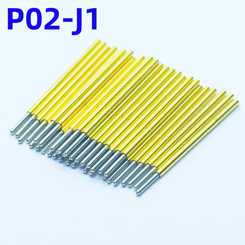 20/100PCS P02-J1 Spring Test Probe Test Pin Pogo Pin P02-J Electric ICT FCT PCB Test Tool 0.48/0.68/24.7mm Needle Round Tip