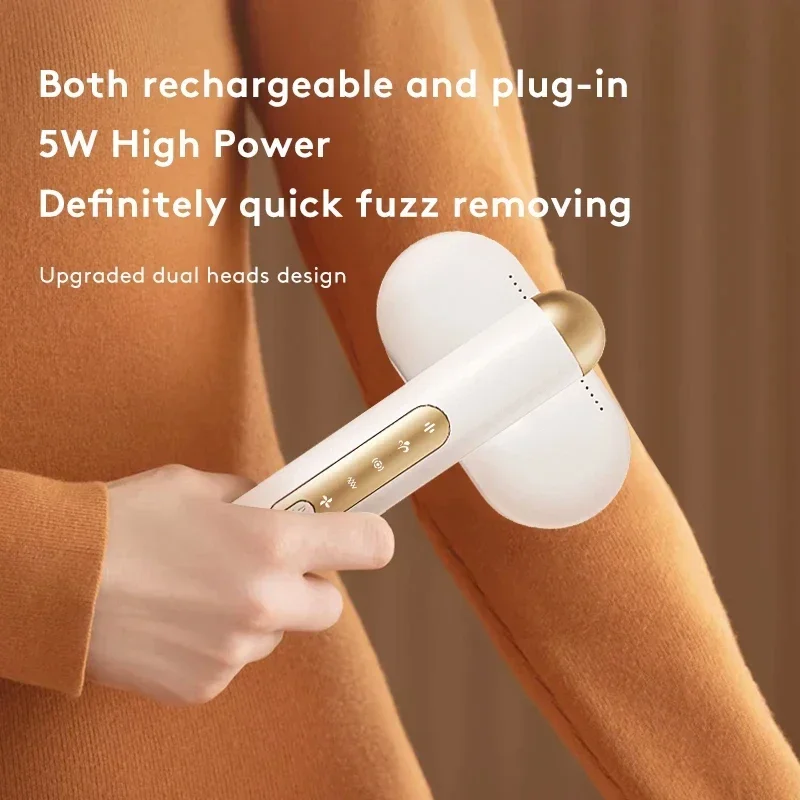 Household Sweater Hair Removal And Shaving Machine Clothing Electric Hair Suction Usb Charging Double Head Hair Ball Trimmer