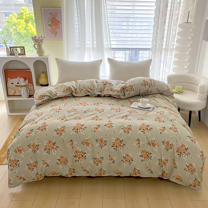 

Small Flower Pattern Duvet Cover 220x240/200x200,High Quality Microfiber Soft Quilt Cover Queen/King Size(No Pillowcase)