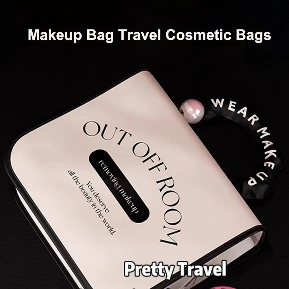 

Fashion Waterproof Travel Makeup Bag Large Capacity Foldable Hook Wash Pouch Toiletries Organizer for Women