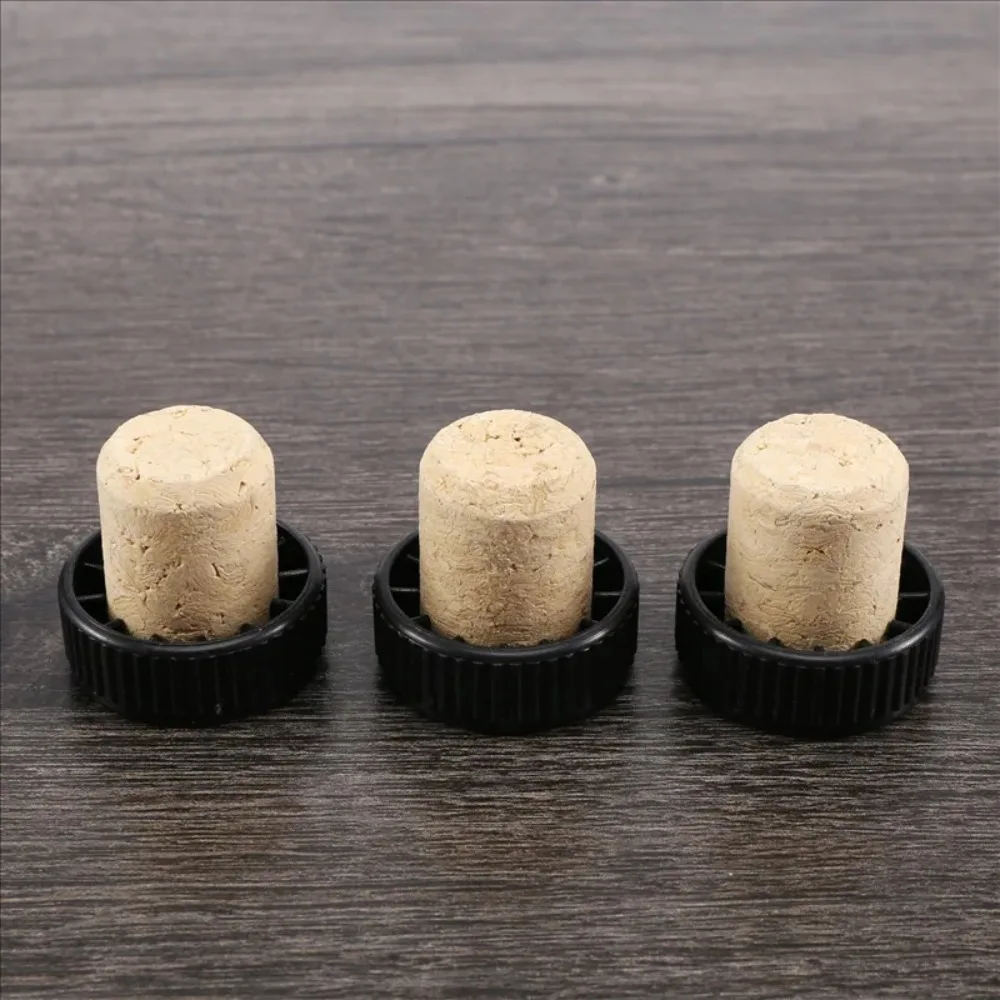 10PCS Practical T-Shape Wine Bottle Cork Vertical Anti-slip Groove Reusable Bottle Plug Sealing Wine Bottle Stopper Preserving