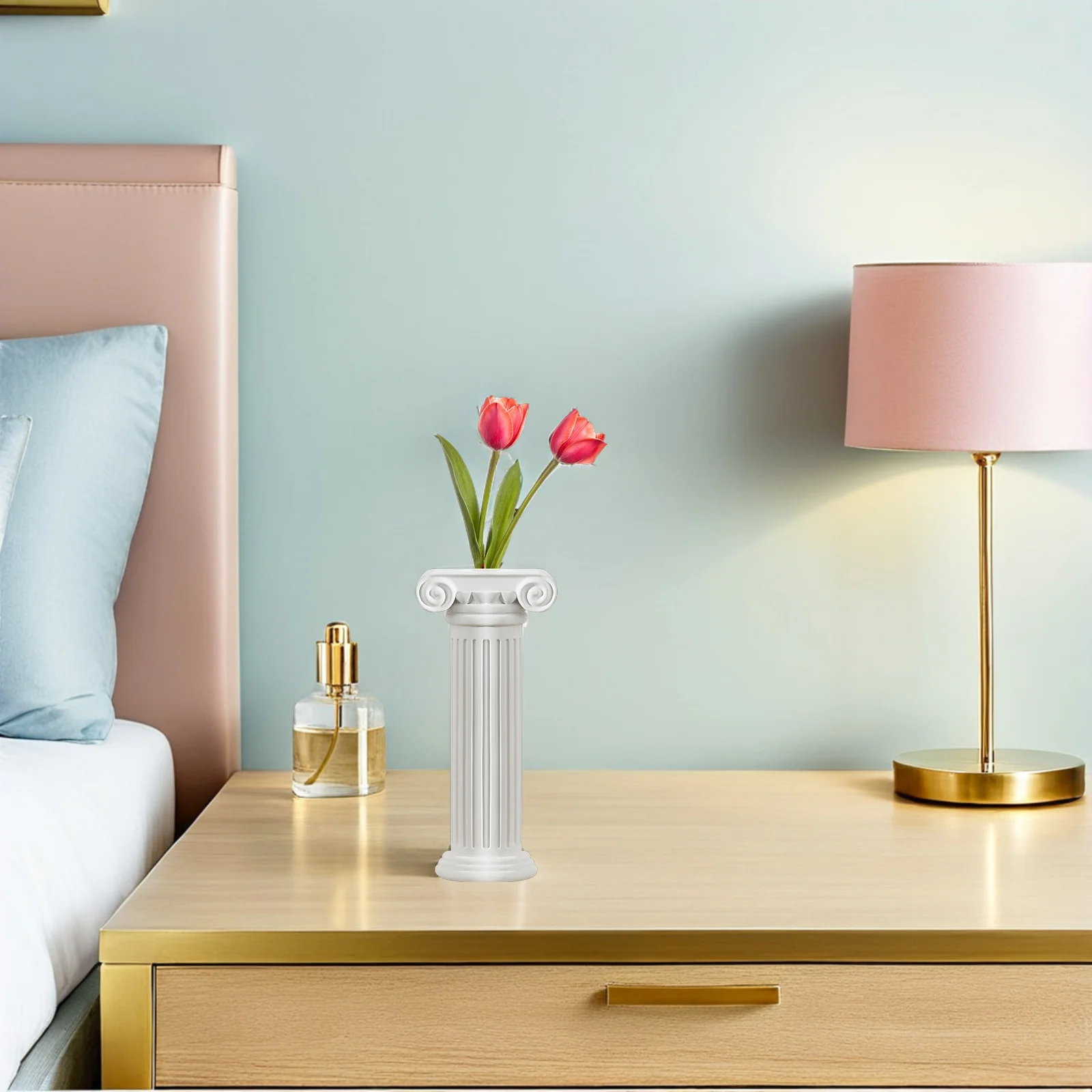 

Roman Pillar Flower Vase Resin Planter Decorative for Weddings Garden Home Party Flower Arrangement Decorative