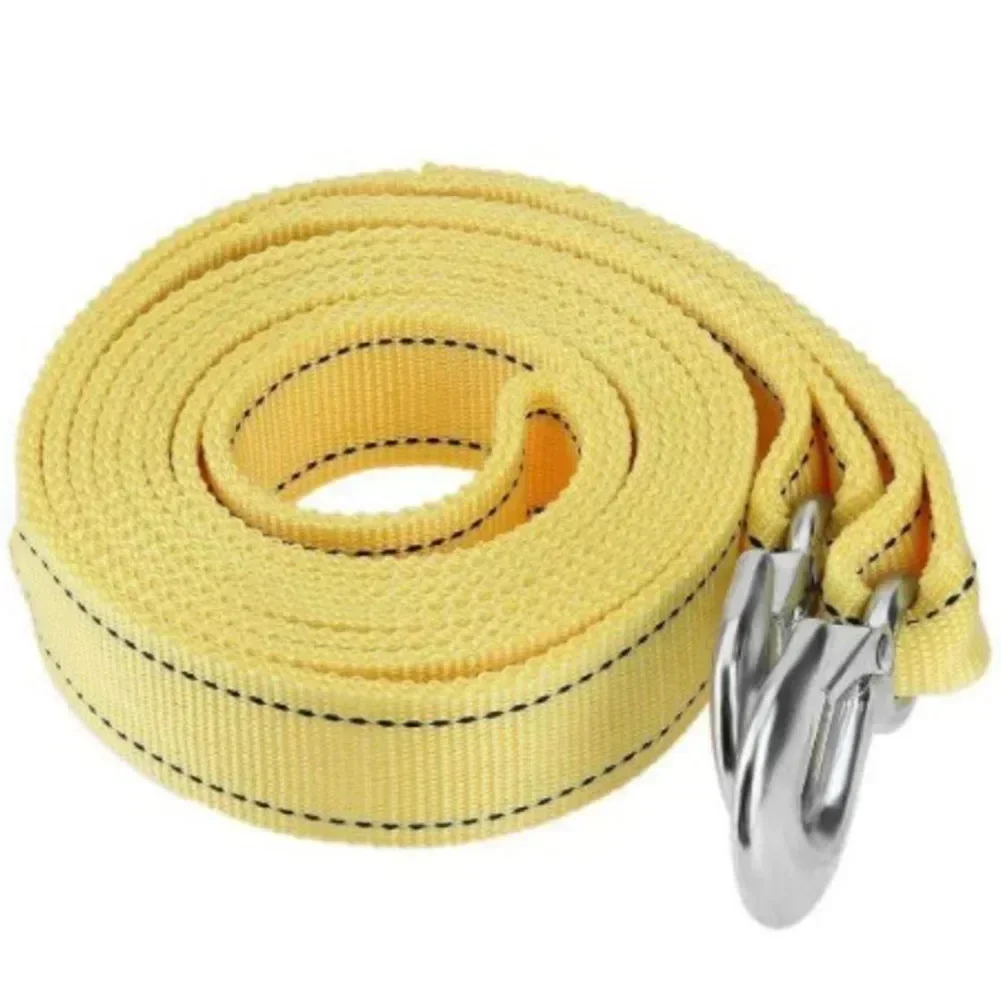 Car Tow Rope Sturdy Car Tow Cable Towing Pull Rope Strap Hooks for Recovery 4 Meter Ensures Efficient Towing Experience