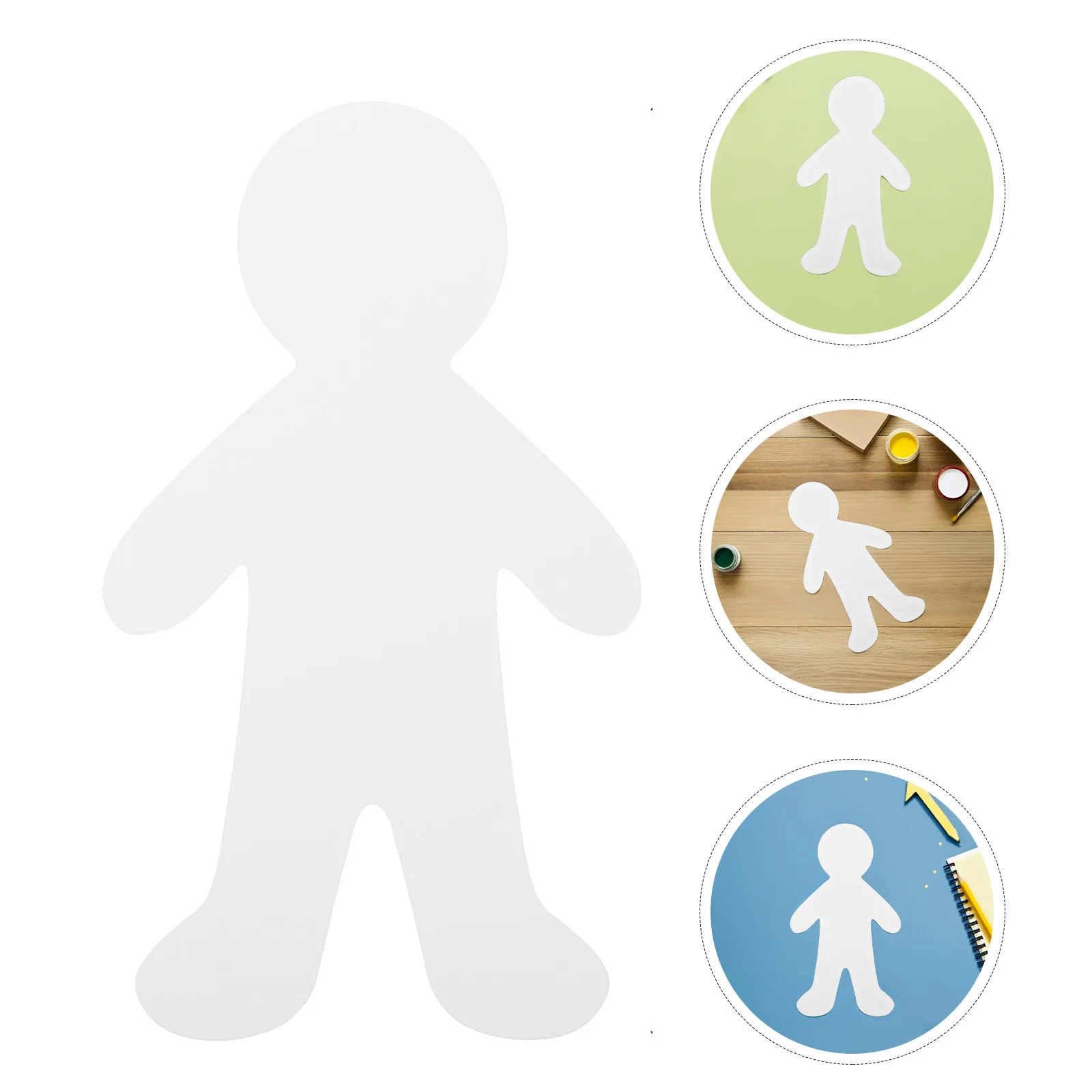 

40 шт. детских картонных вырезок-шаблонов белого цвета, неокрашенных, для школьных художественных проектов, творческих занятий, домашнего и семейного досуга