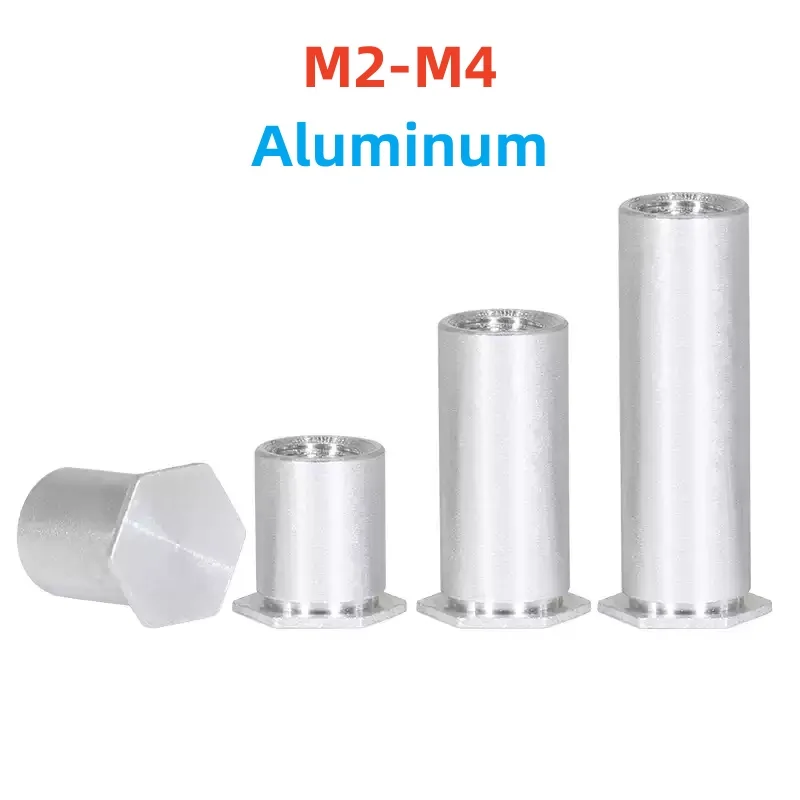 Aluminum Hexagon Head Blind Hole Pressure Riveting Column M2 M3 M4 Pressure Riveting Stud Nut