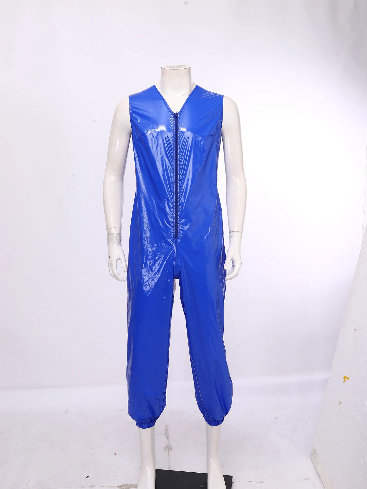 Men Womens Overall Jumpsuit Water Resistant Auto Repair Workshop Costume Sleeveless Zipper Bodysuit Rompers Adaptive Jumpsuit