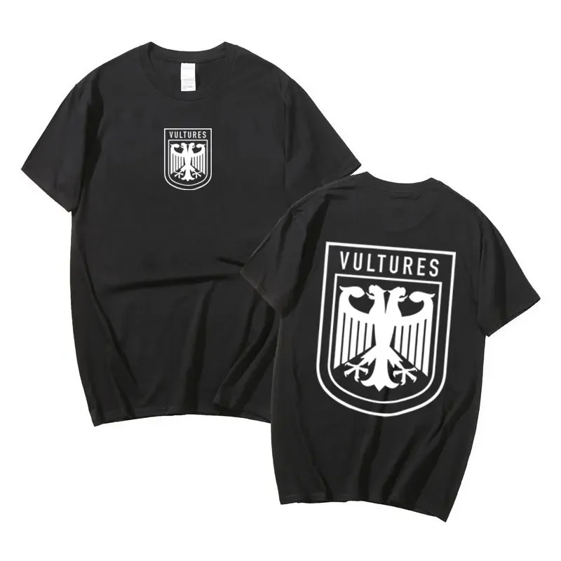 Rapper Kanye West Vultures New Album Double Sided Print T Shirts Hip Hop Fashion Tshirt Male Casual