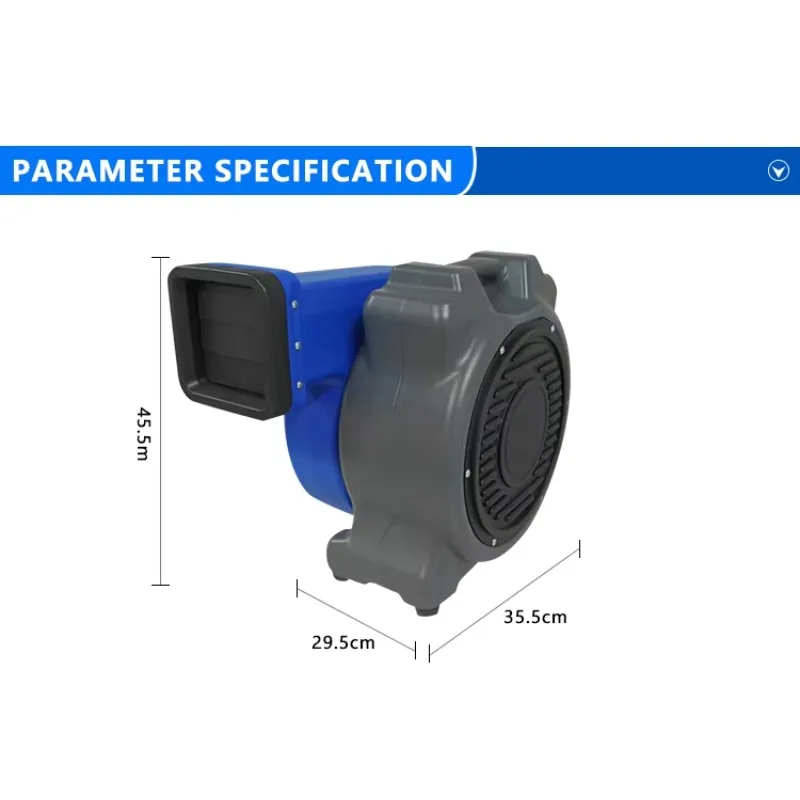 Popular 1 HP Electric Commercial Motors Flame Retardant IPX4 OEM High Pressure for Commercial Slides Castles Inflatable Air