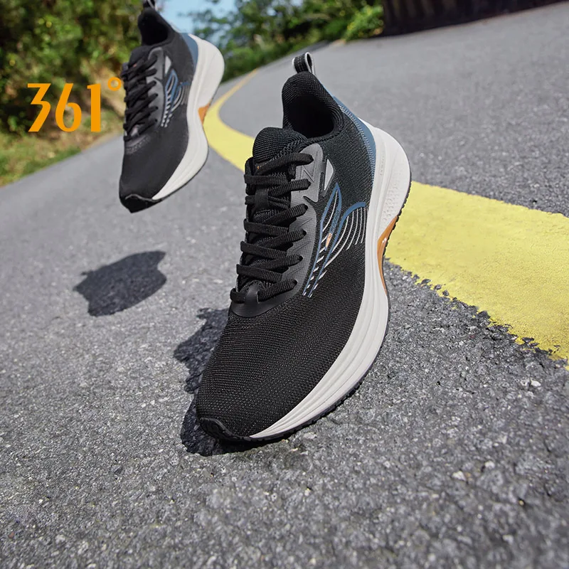 

361 Degrees Running Shoes Men Titan Jogging Breathable Soft-elasticity Rebound Cushioning Shock-absorbing Men Sneakers 672412230