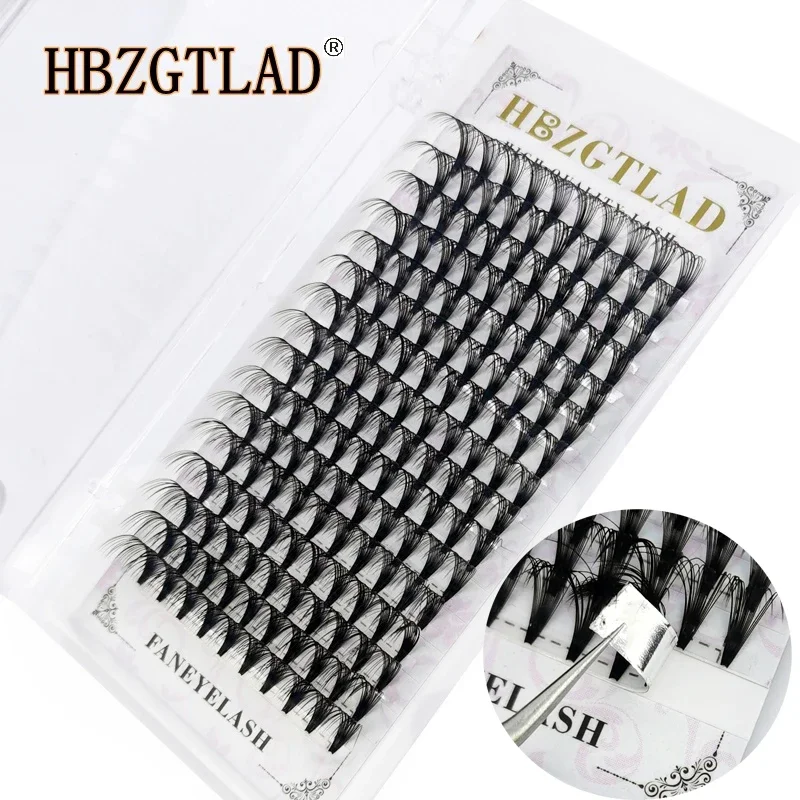 HBZGTLAD Lashes 12/16 Lines Premade Volume Fans 20D Lashes Russian Volume Eyelash Extensions Pre Made Lash Extension Faux Mink