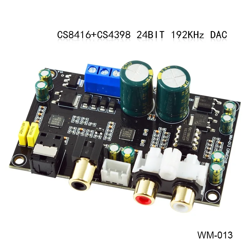 HIFI Audiophile Grade High Fidelity CS8416 CS4398 Chip 24BIT 192KHz Coaxial Optical DAC Decoder Board