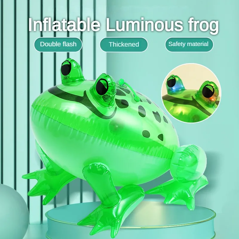 Inflatable Green Frog Luminous Frog Children's Educational Inflatable Toys