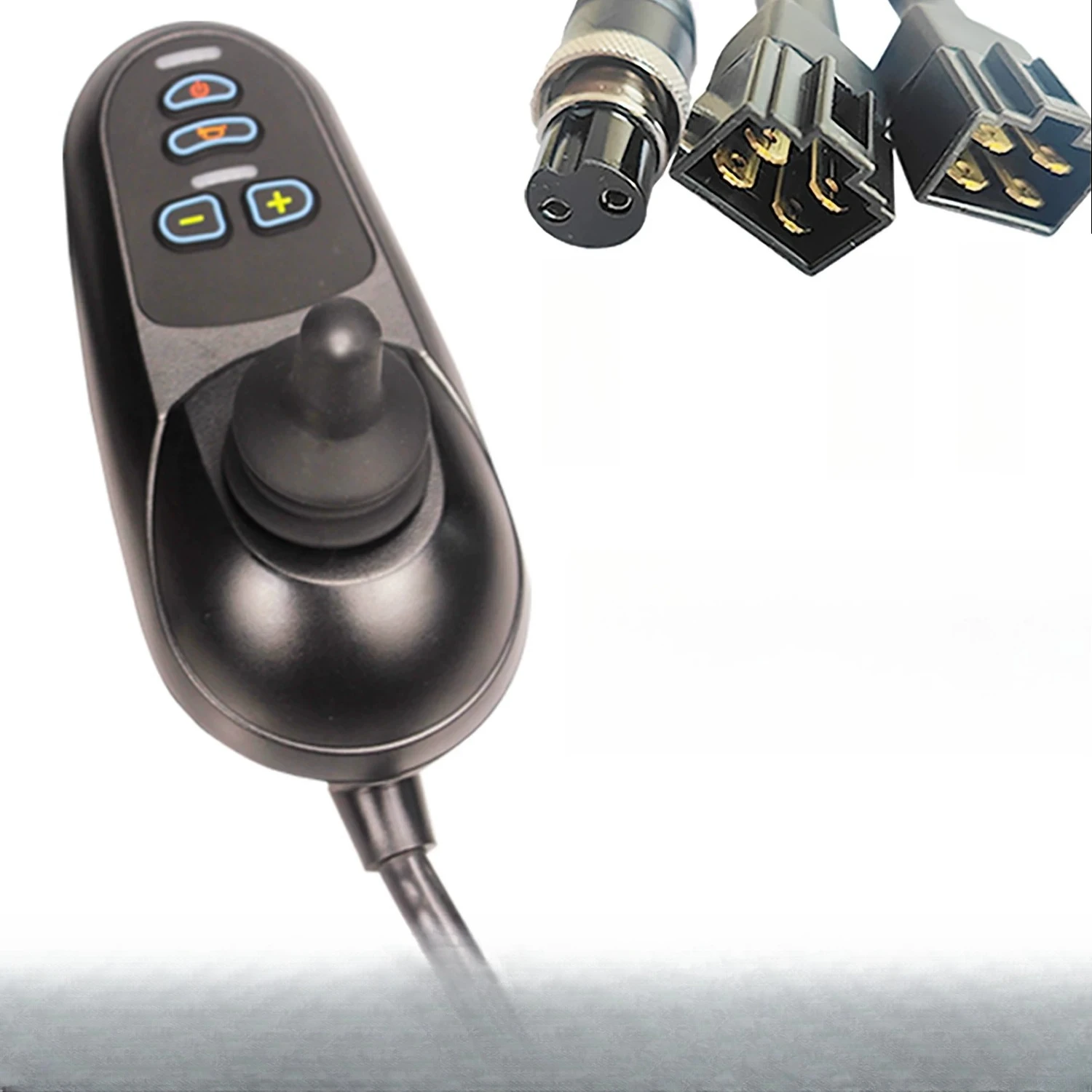 Electric wheelchair accessories, controller, joystick button, leather case, round cap, and nine remote control Ren Tong are used