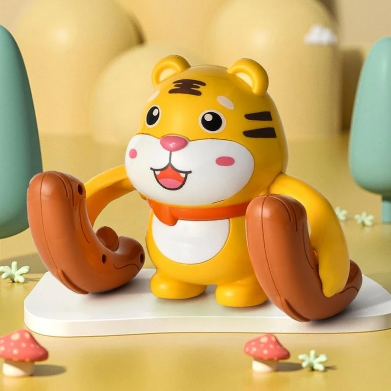 6.5x3.94x4.8in Elektrische Dier Nieuwigheid Mini Roterende Tijger Muziek Dansen Creatieve Benodigdheden Kinderen Verlichten 15UB