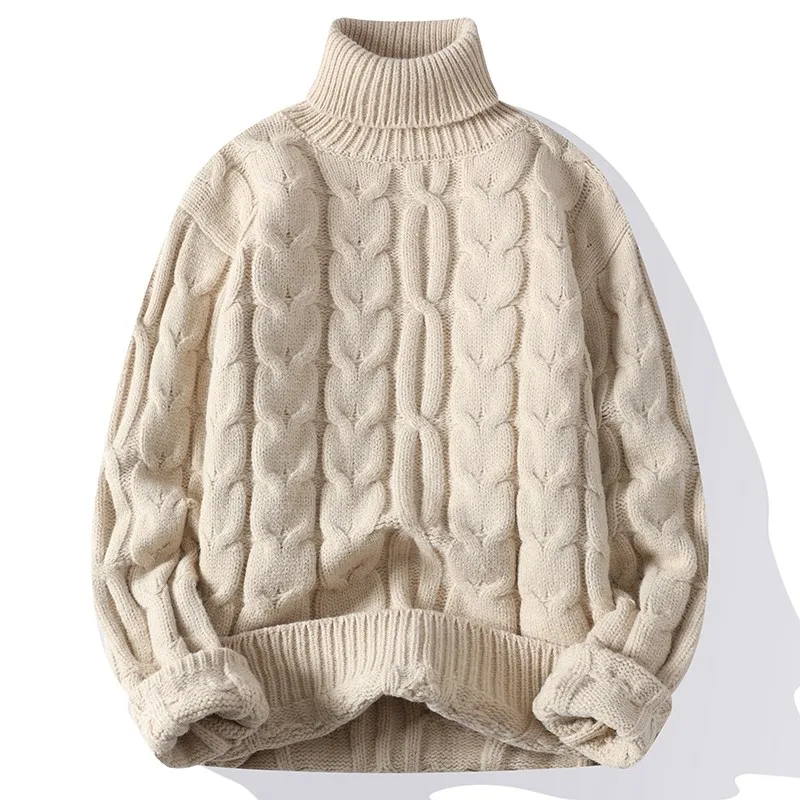 

Осенне-зимний утепленный повседневный вязаный свитер для мужчин: молодежный, модный, универсальный, из высококачественной пряжи, мягкий, из полиэфирного волокна