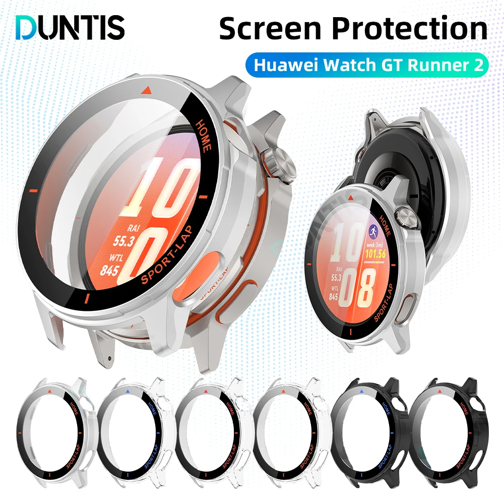 

Защитный чехол для экрана Huawei Watch GT Runner 2: HD-стекло с защитой от запотевания и жесткий бампер из поликарбоната, аксессуары для Huawei