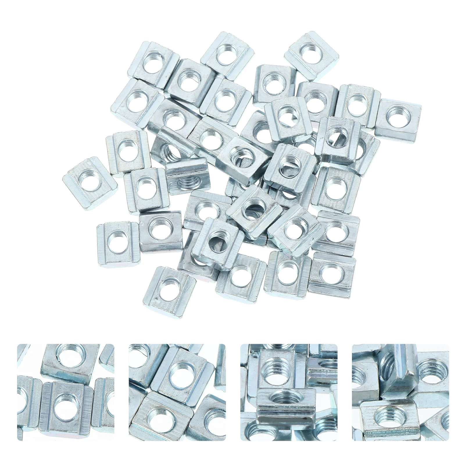 

40 pcs Sliding T Nuts Carbon Steel Hammer Head Threaded T-Nut For Aluminum Extrusion Profiles Industrial Frame 3D Printer Cnc