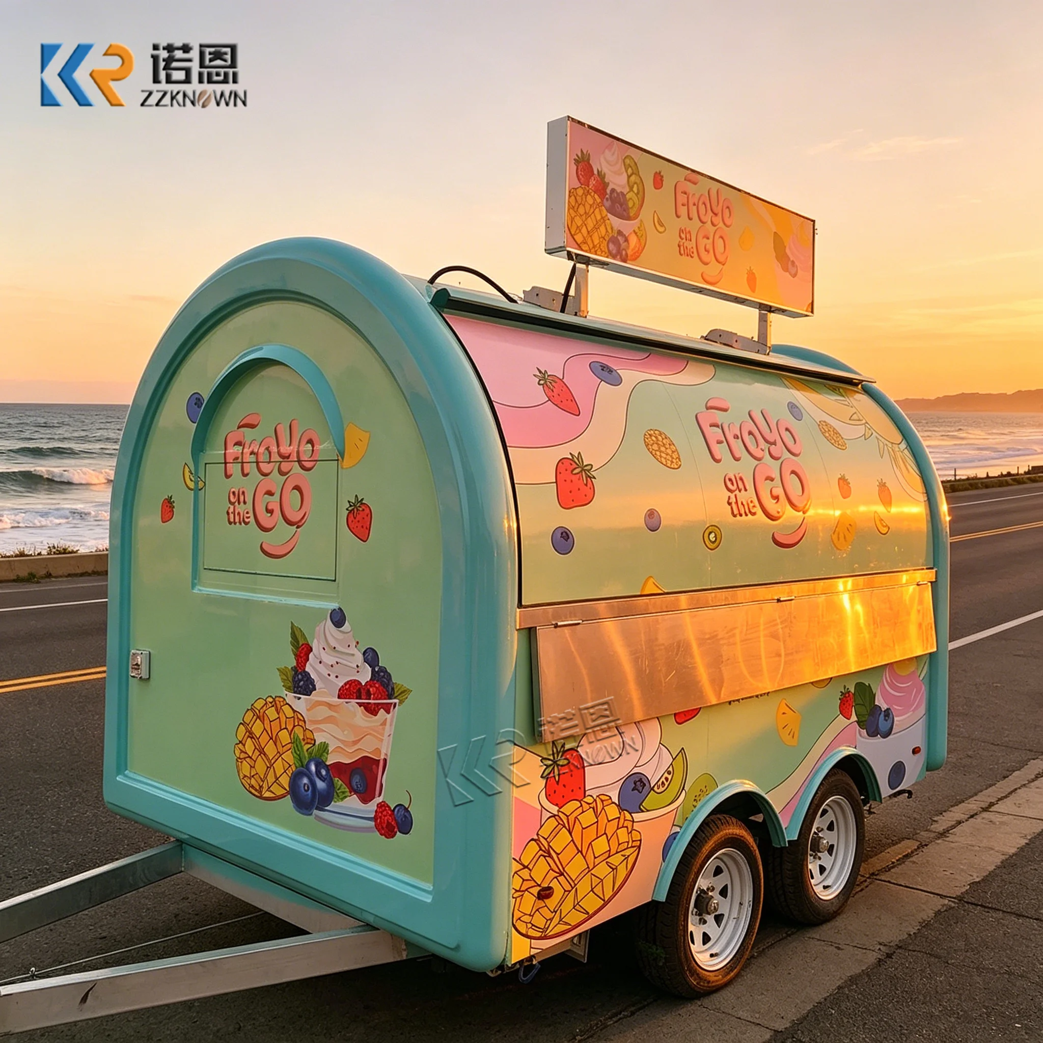 For Sale Fully Equipped Food Trailer Mobile Bbq Cart Ice Cream Truck Coffee Business
