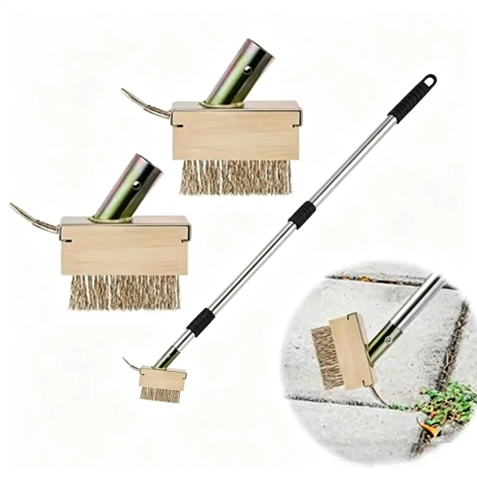

Crack Weeder Comfort Grip Gardening Wire Brush Manual Weeders Deck Crevice Cleaning Tool For Outdoor Garden Yard Lawn Pathway