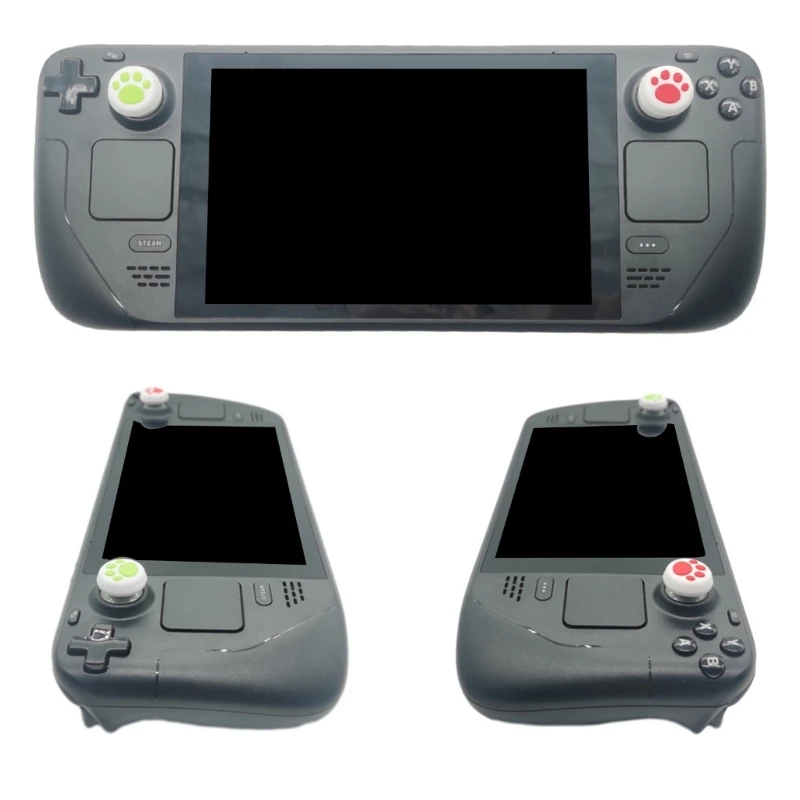 R91A Analog-Stick Cover for Steam Deck 5Pair Game Controller Cute Cat-Claw Thumb Grips Caps Kawaii-Button Silicone Soft Cover