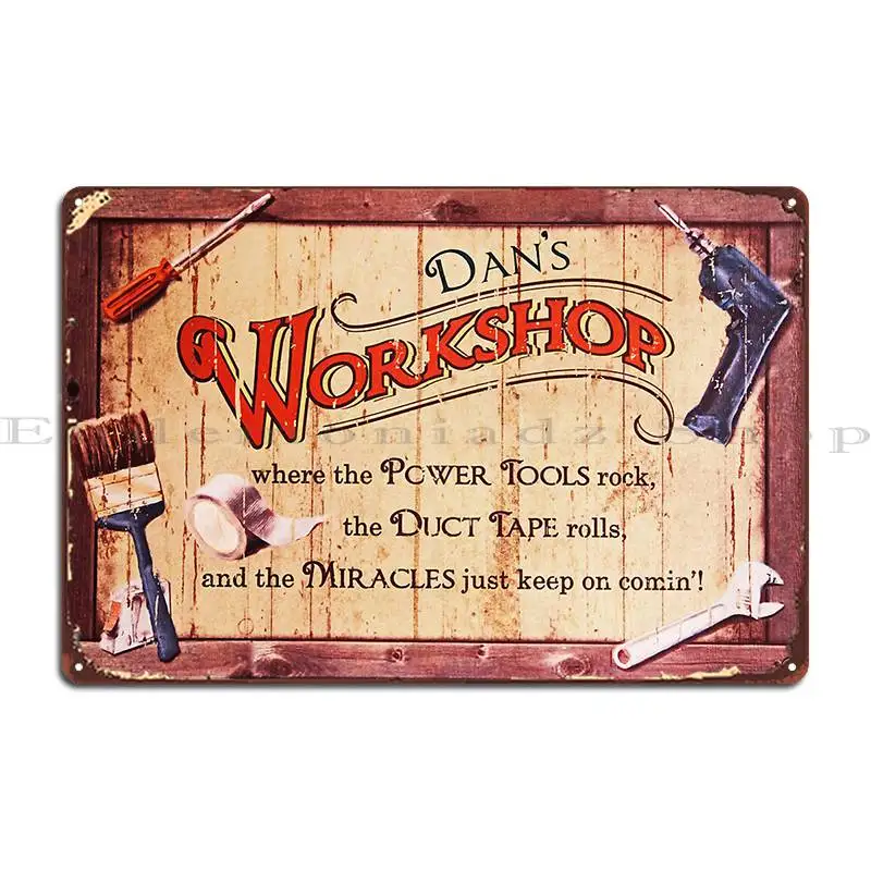 Dan S Workshop Metal Sign Paintingpersonalized Cinema Wall Decor Cave Tin Sign Poster