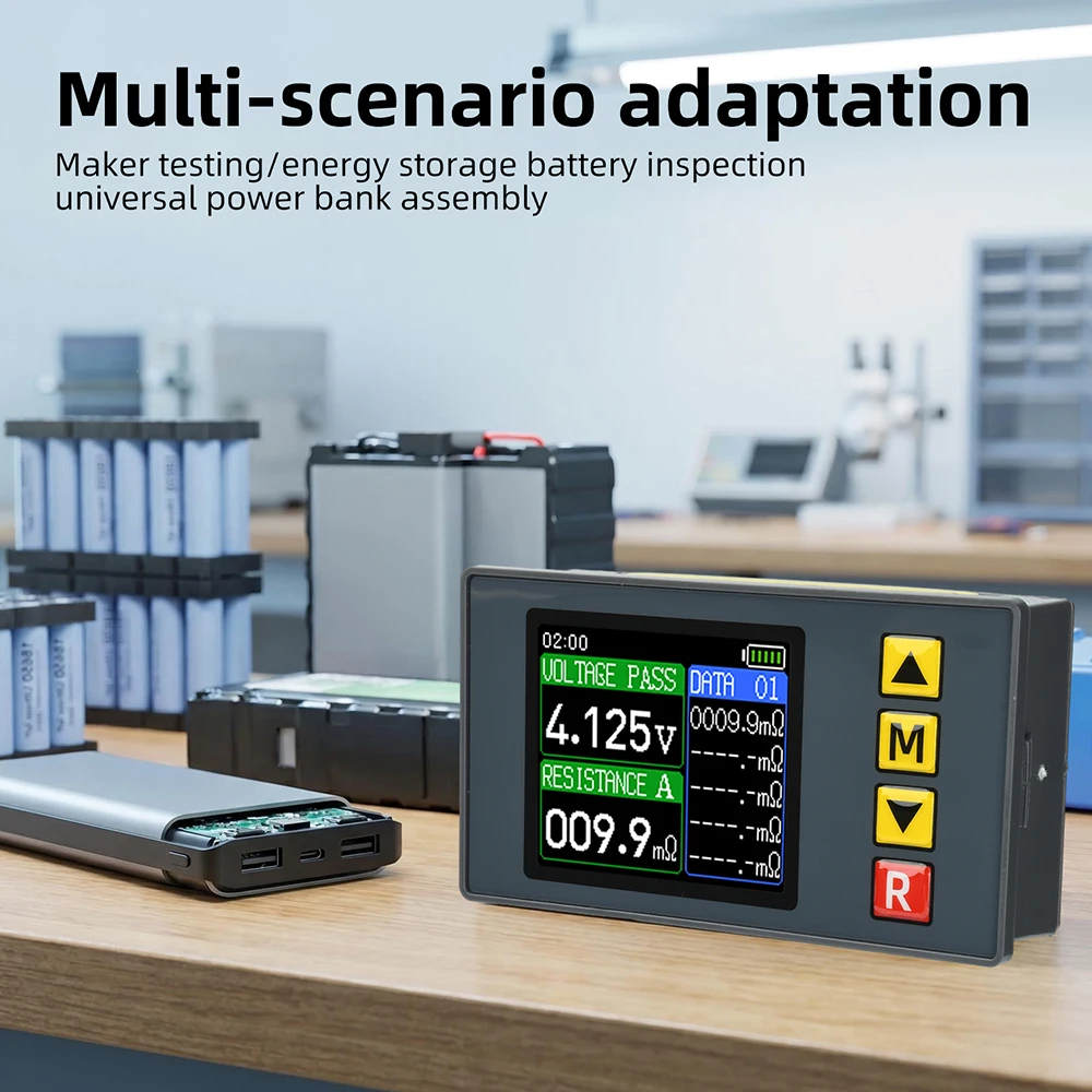 TS607 Batterie-Innenwiderstandstester 60V 4-Draht-AC-Methode mit 99-Datenprotokollierung und einstellbarer Standby-Zeit für Maker-Tests – Detail 3