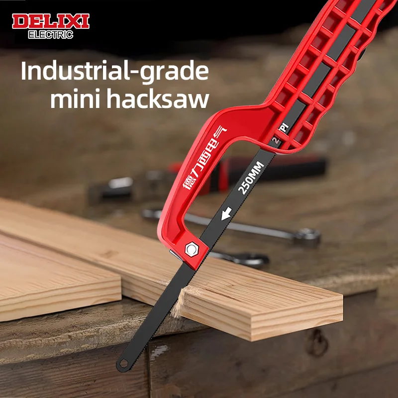 منشار جيب DELIXI ELECTRIC مقاس 10 بوصة منشار صغير محمول مع شفرة فولاذية SK5 سميكة منشار صغير خاص لأعمال النجارة #6