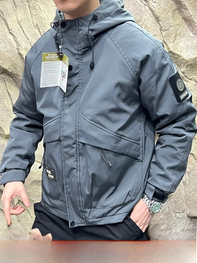 

Модный хлопковый тет с капюшоном, мужская и женская осенне-зимняя теплая рабочая одежда, верхняя одежда, молодежная мода