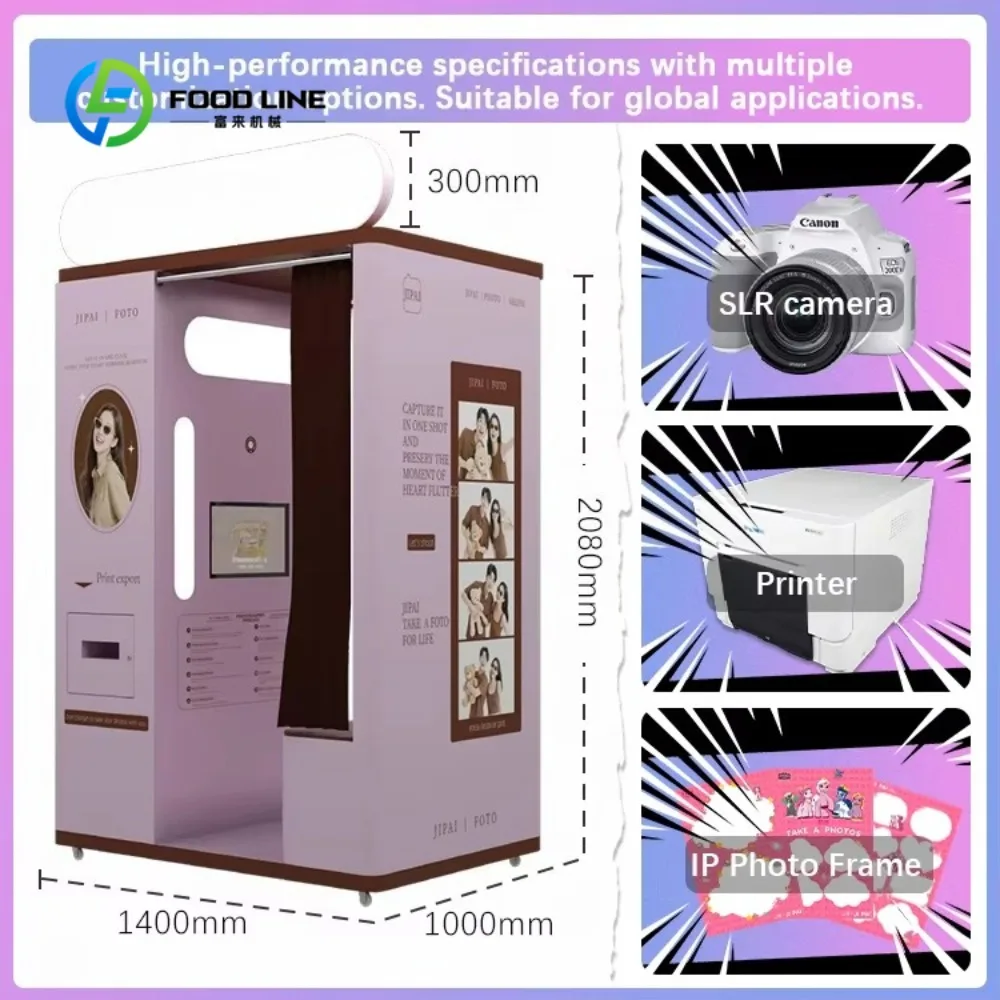 Hot-selling Smart Photo Booth Mall Coin-Operated All-in-One Luxury Custom Photo Booth Vending Machine Custom Selfie Photo Booth