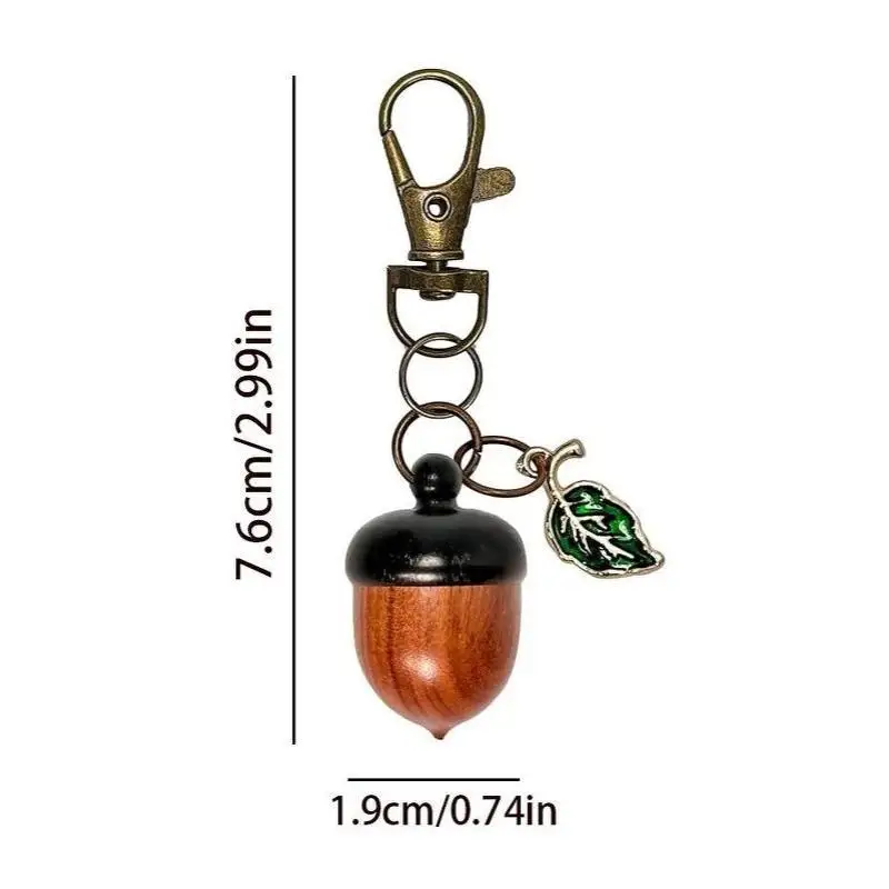 Acorn Shaped Mini Portable Pill Box Compact Medicine Tablet Holder Keychain Lightweight for Purse Hiking Daily Use view 5
