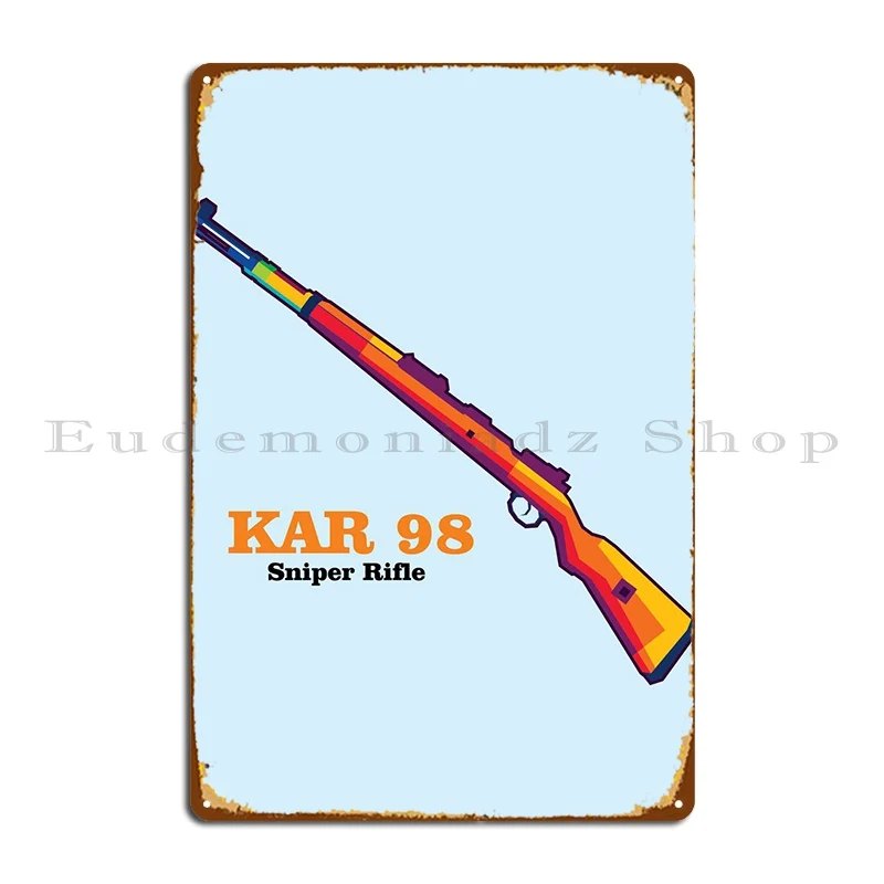 Kar 98 In Wpap Metal Sign Poster Garage Create Designing Customize Cinema Tin Sign Poster