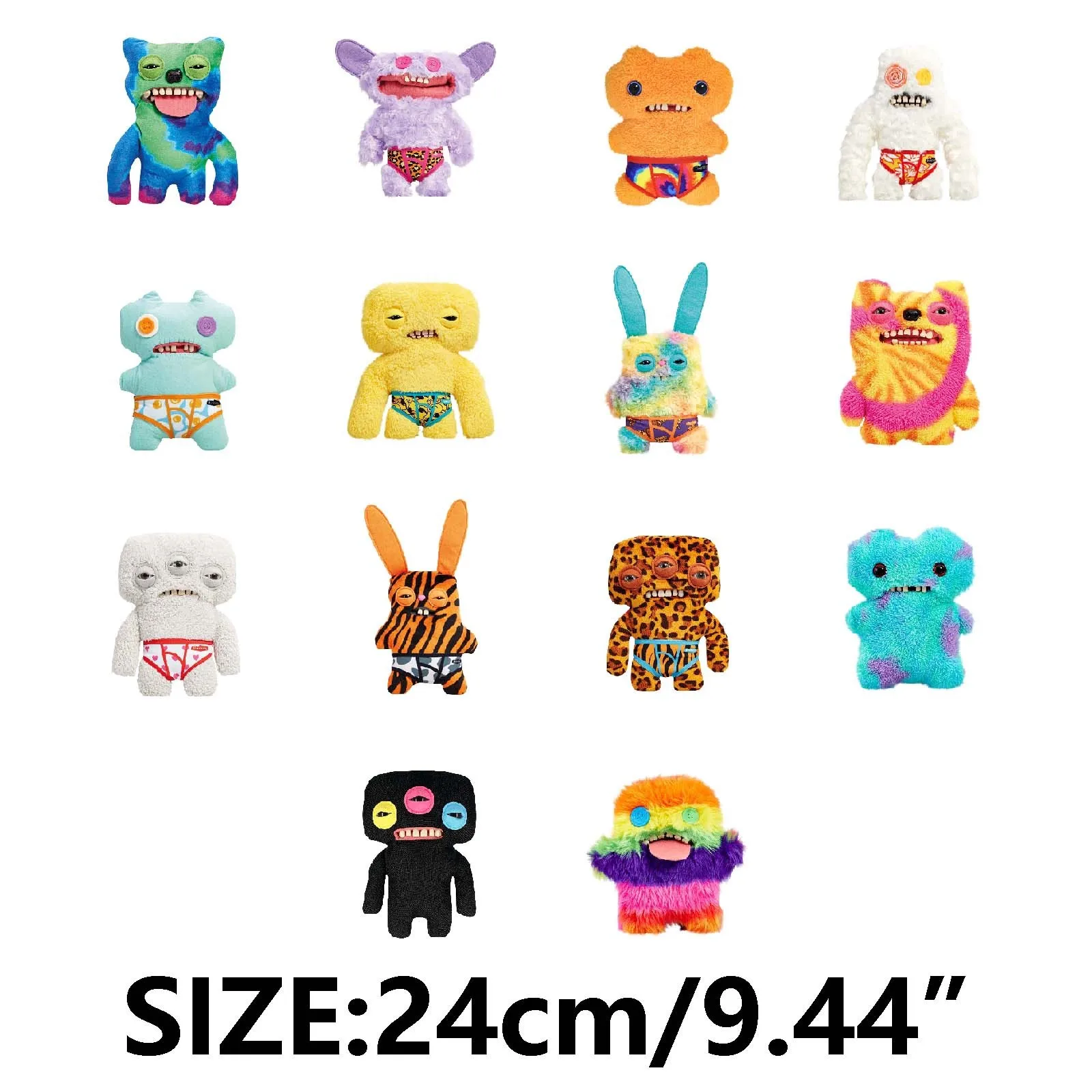 New Brand Original Fuggler Ugly Monsters Teeth Plush Toys Little Monsters Fashion Lovelys Small Shorts Plush Dolls Toys For Kids