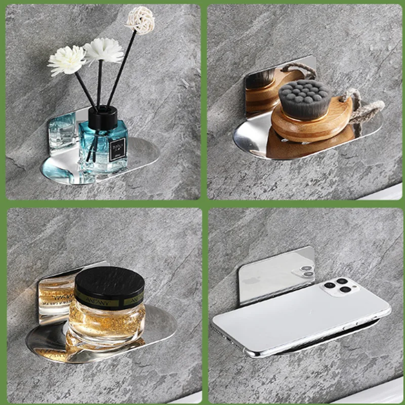 

No Punching Soap Dish Cross Border SUS304 Stainless Steel Soap Holder Nail-free Bathroom Hanger Bathroom Soap Dish Soap Basket