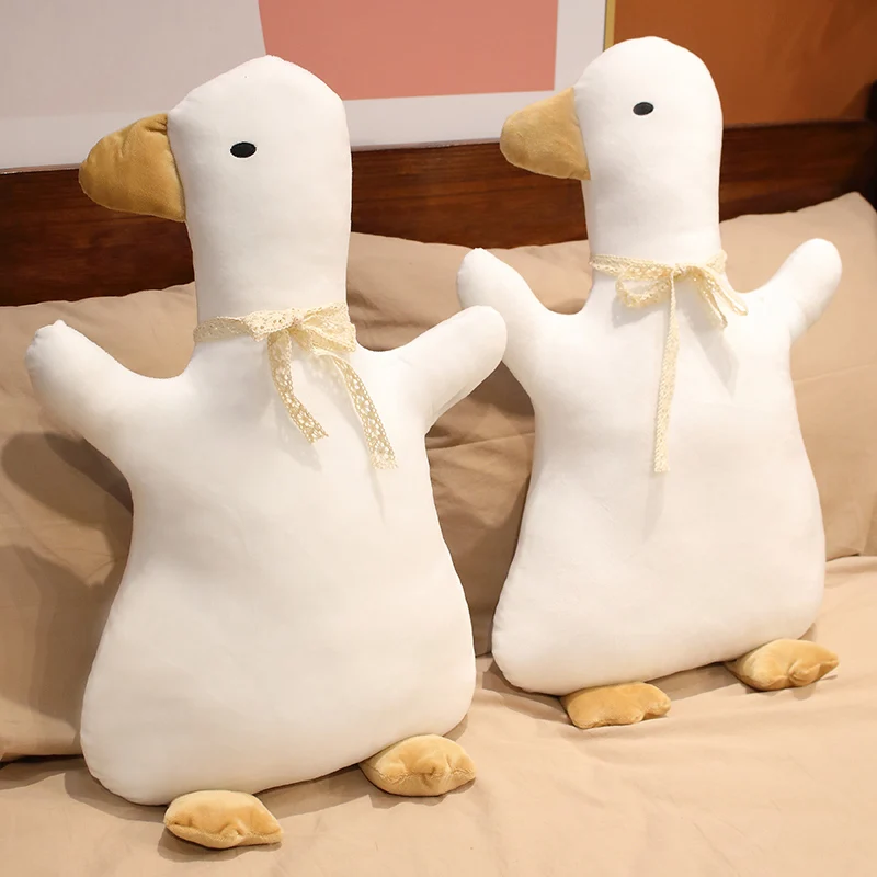 

Nice Huggable Plush Duck Pillow Stuffed Soft Animal Toykorean White Goose Doll Sofa Cushion Nap Home Decoration Kids Gift