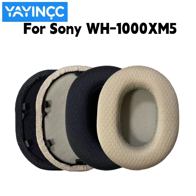 YAYINCC Ersatz-Ohrpolster aus atmungsaktivem Fußballnetz mit Schnalle für Sony WH-1000XM5 Kopfhörer, Reparaturteile, kein Haarausfall. – Detail 1